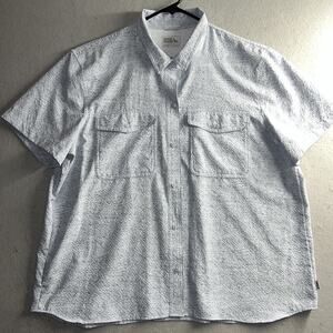 Eddie Bauer Womens 2XL BlueGray Speckled Textured Breathable Button Up